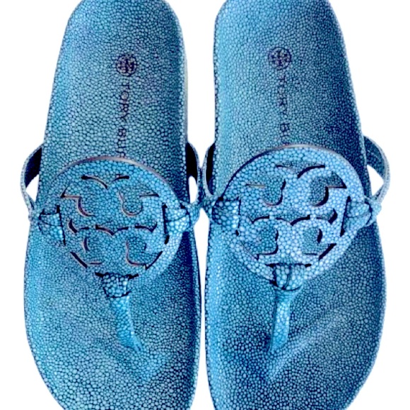 Tory Burch Miller Cloud Leather Sandals - Picture 2 of 5